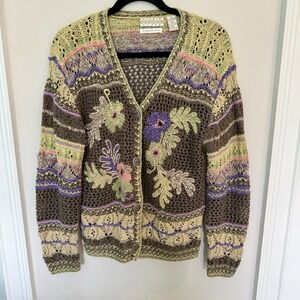 Sigrid Olsen Multicolor Knit Cardigan